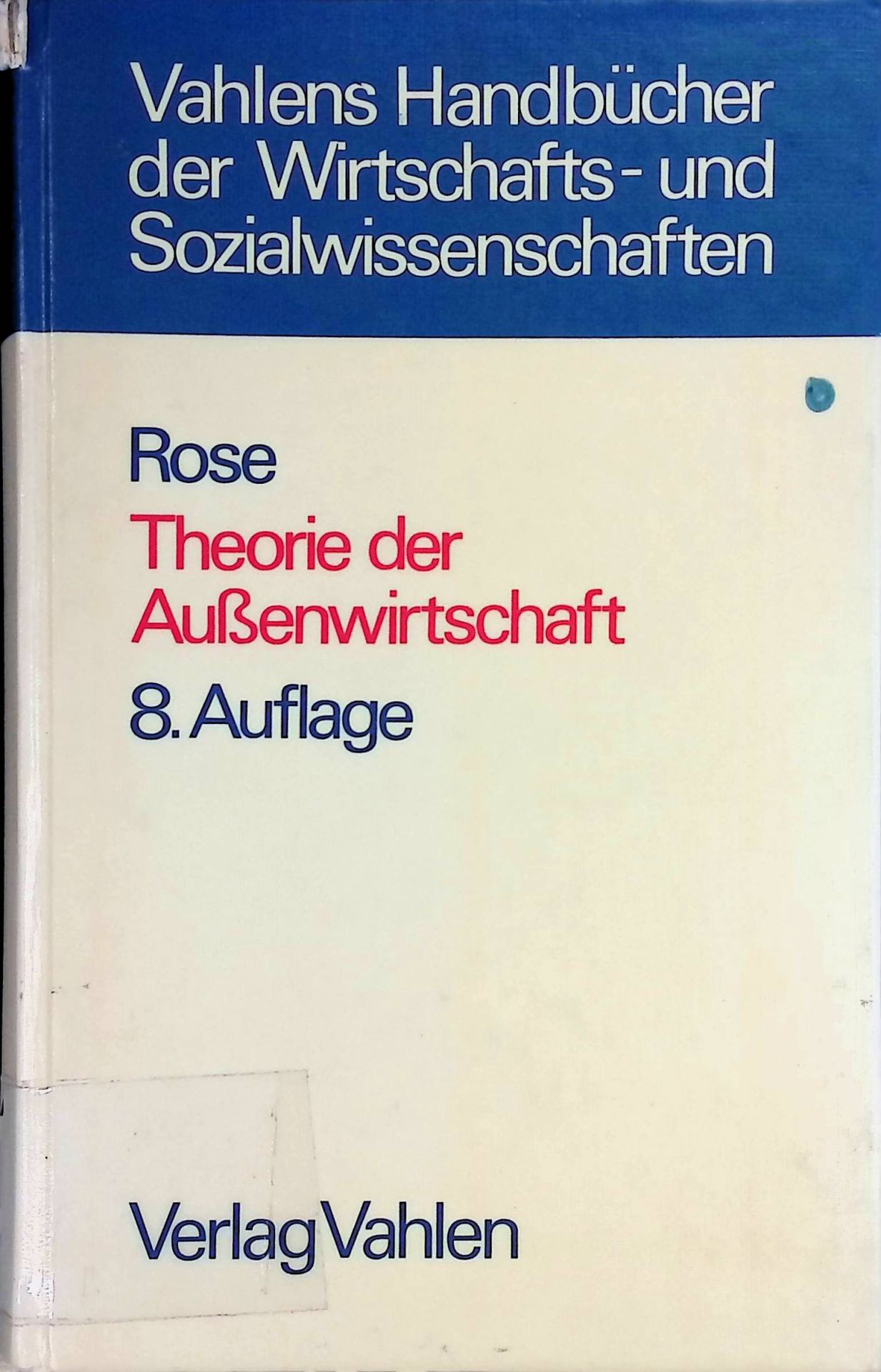 Theorie der Aussenwirtschaft