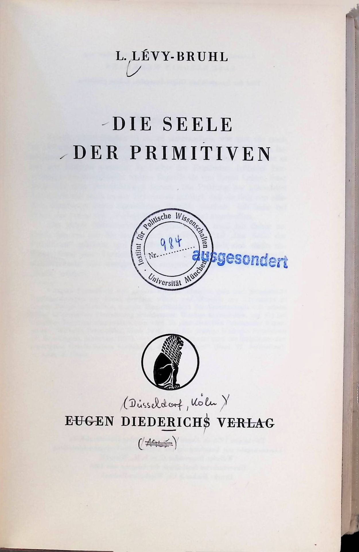 Die Seele der Primitiven