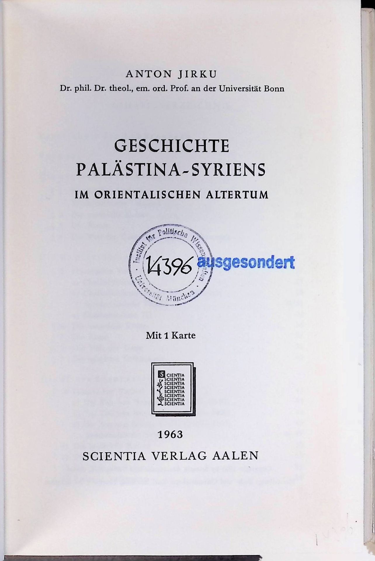 Geschichte Palästina-Syriens im orientalischen Altertum