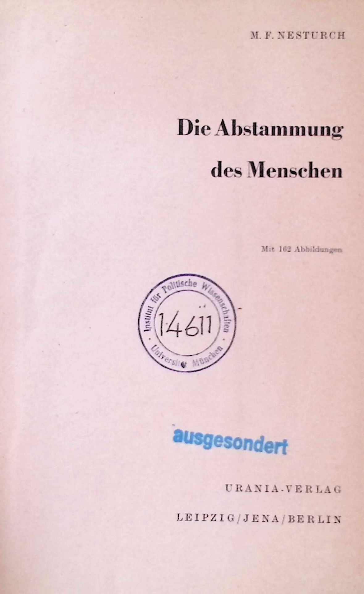 Die Abstammung des Menschen