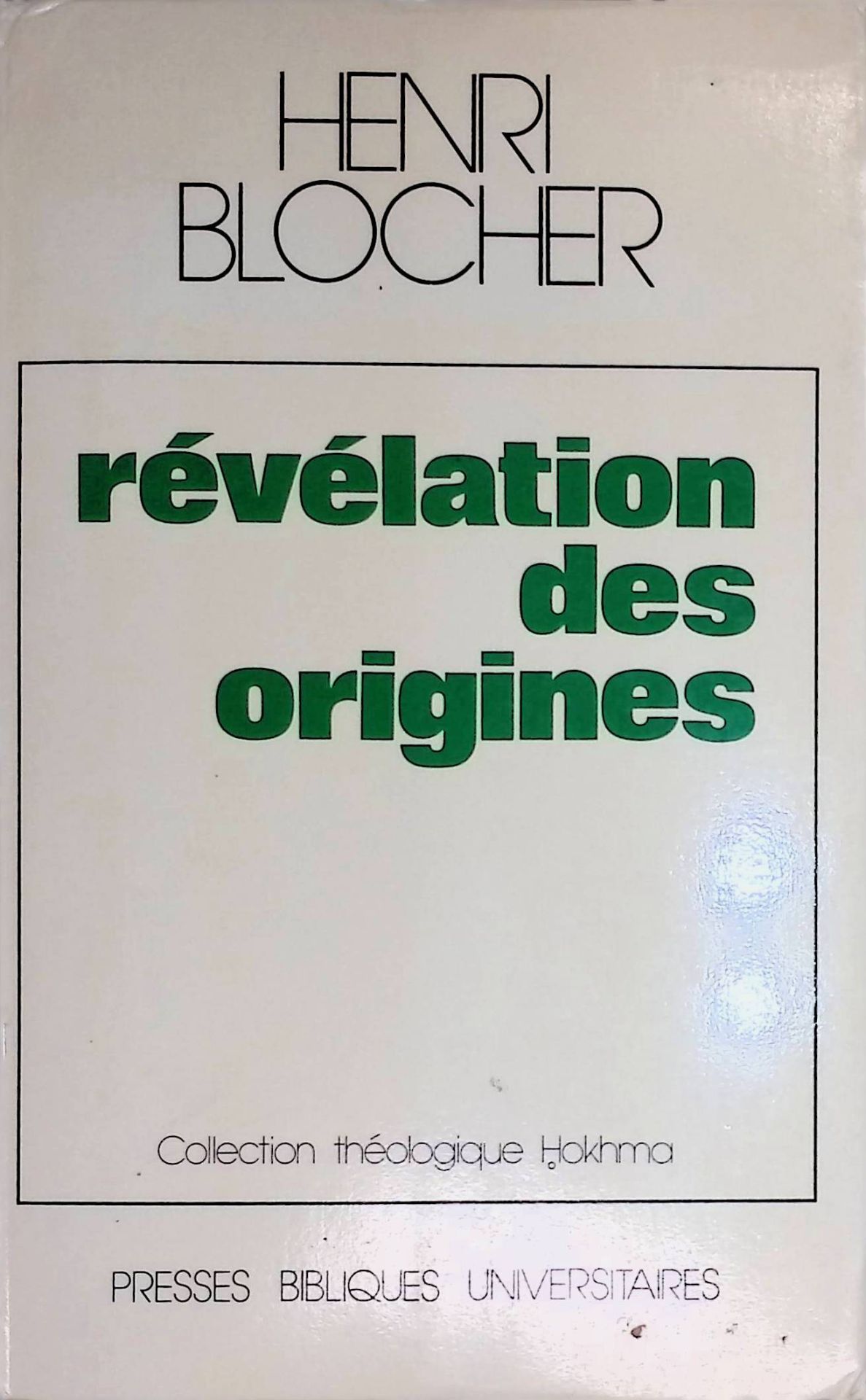 Révélation des origines., Le debut de la Genese