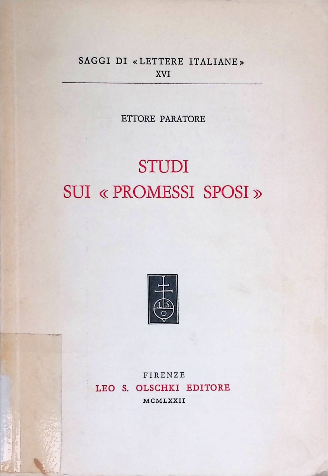 Studi sui Promessi Sposi