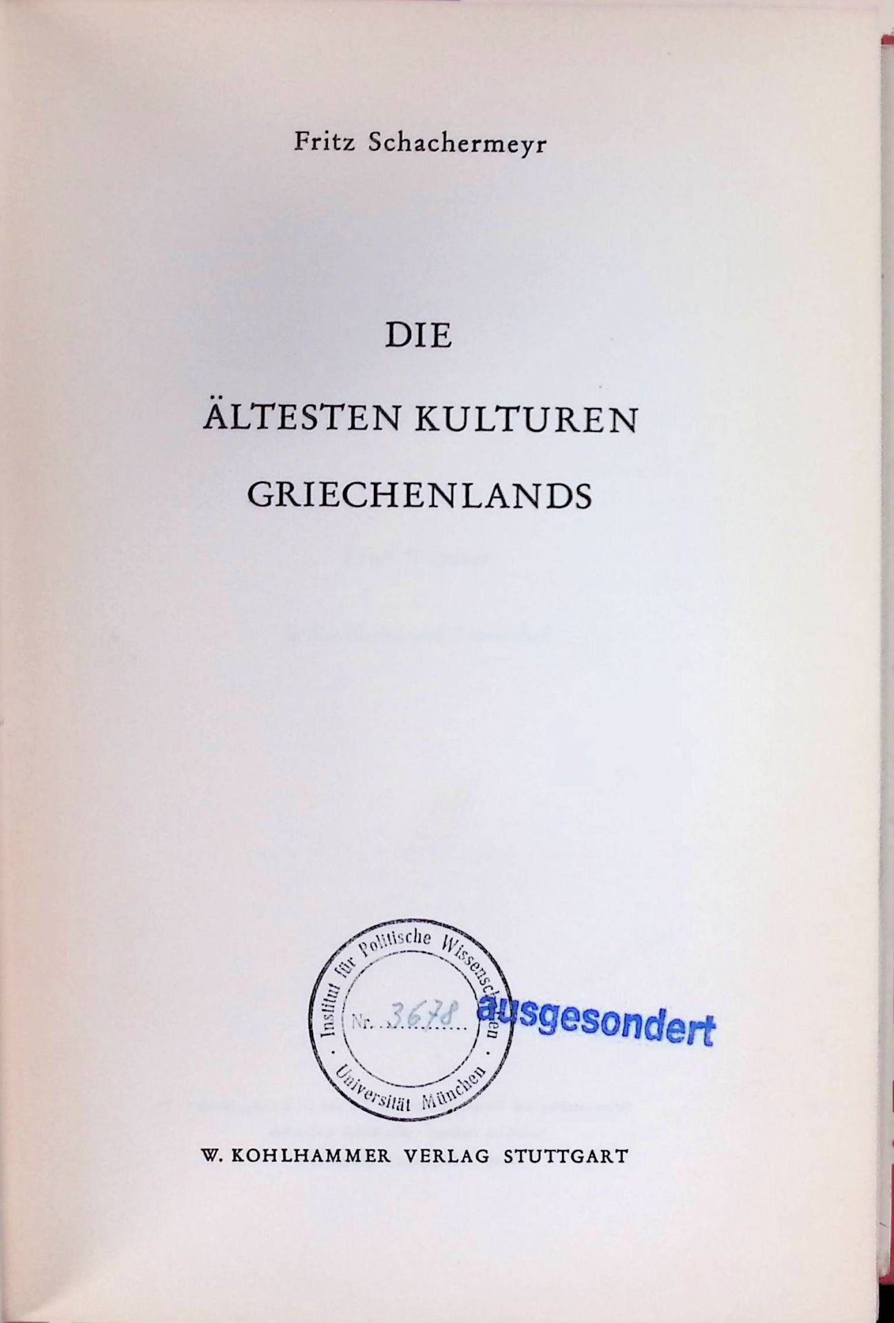 Die ältesten Kulturen Griechenlands