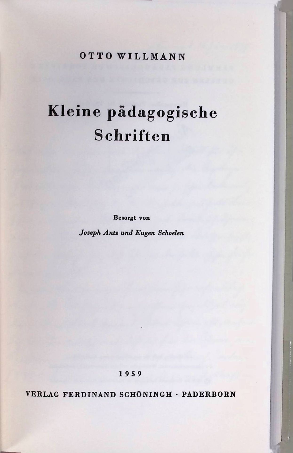 Kleine pädagogische Schriften