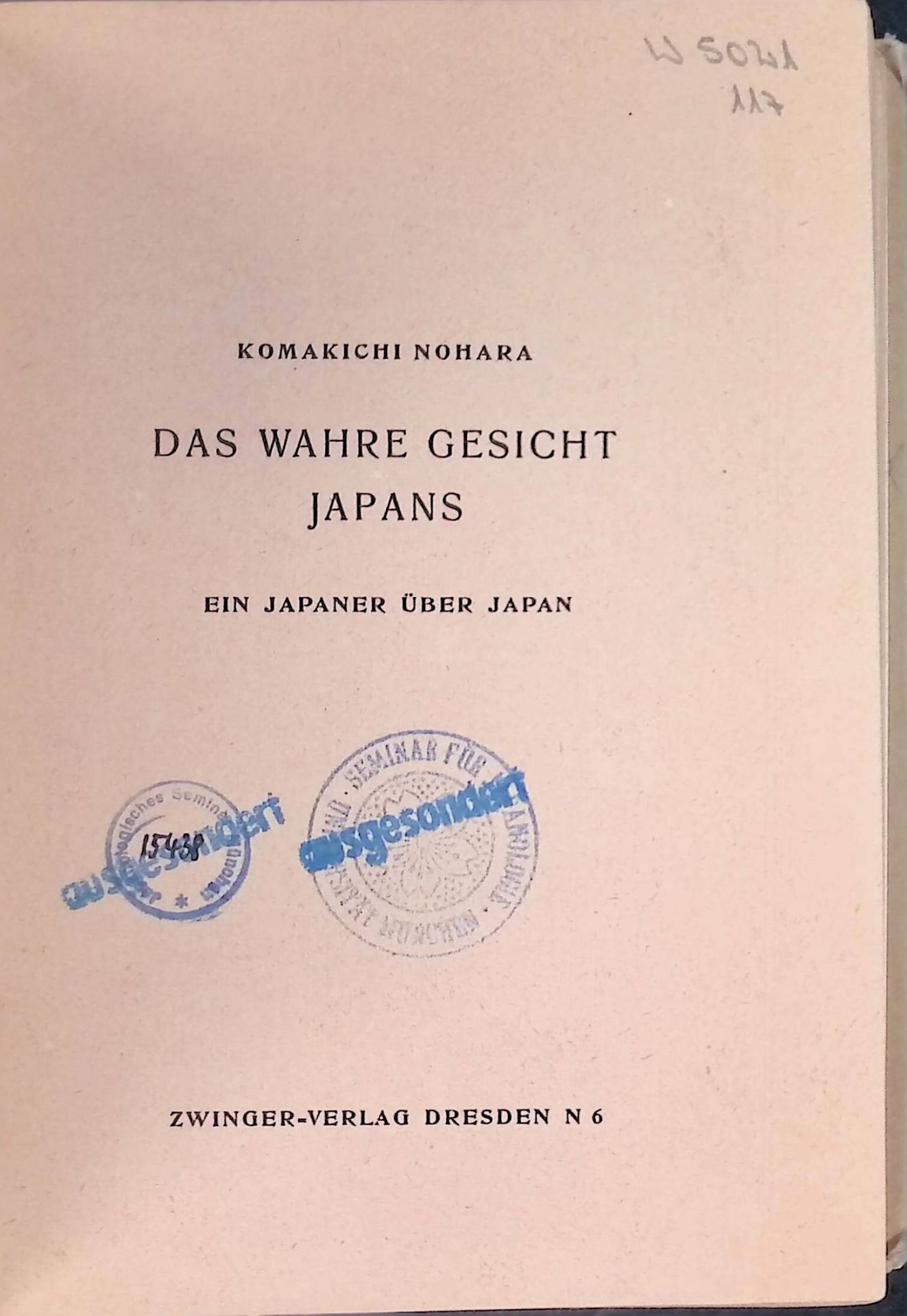 Das wahre Gesicht Japans : Ein Japaner über Japan