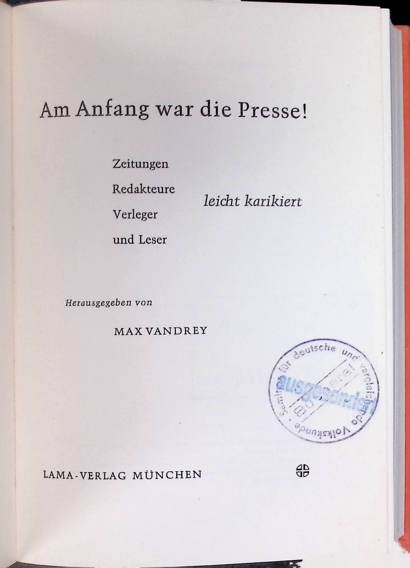 Couplet des Schwarzdruckers - in: Am Anfang war die Presse! : Zeitungen, Redakteure, Verleger u. Leser, leicht karikiert