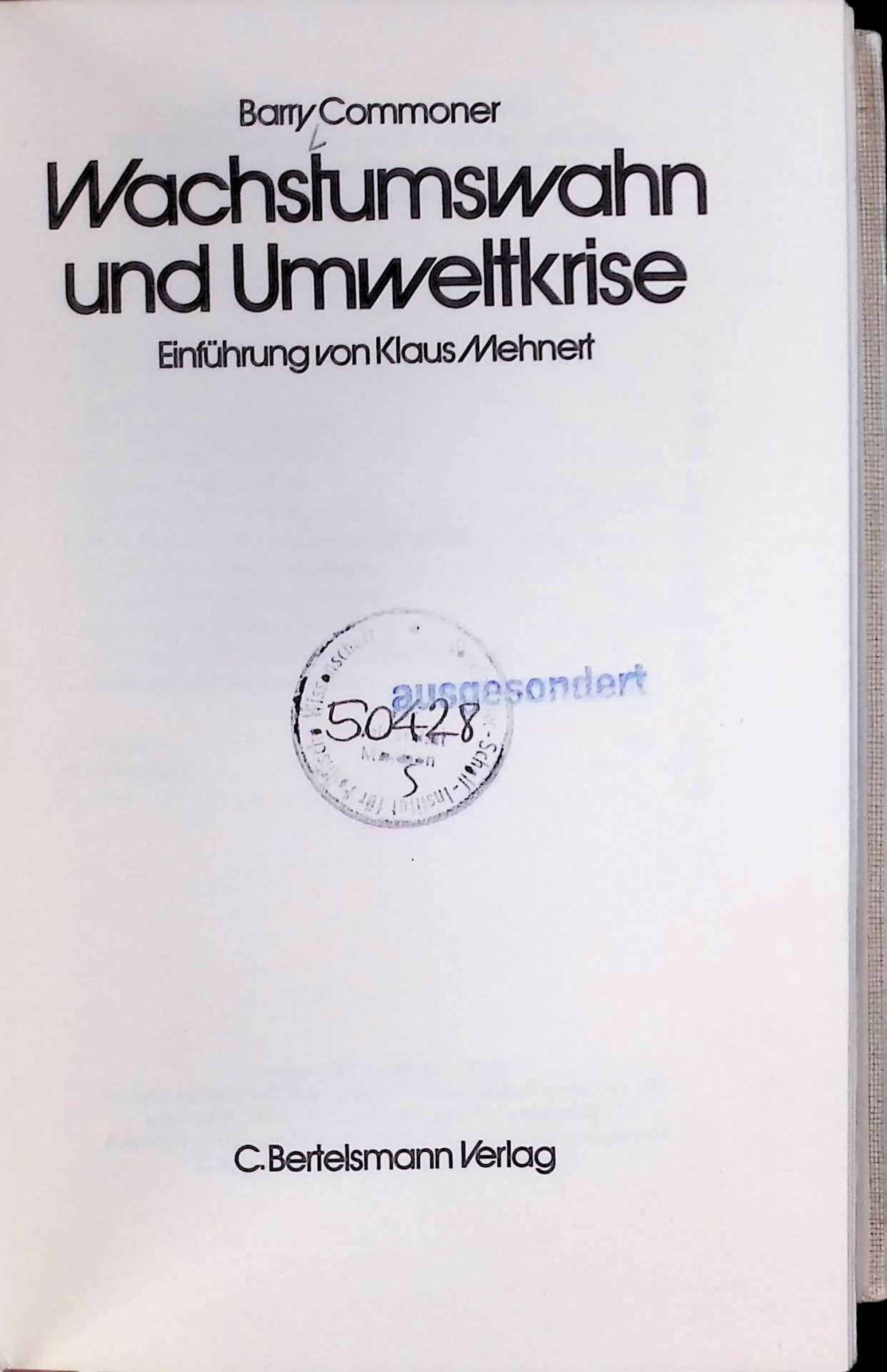 Wachstumswahn und Umweltkrise