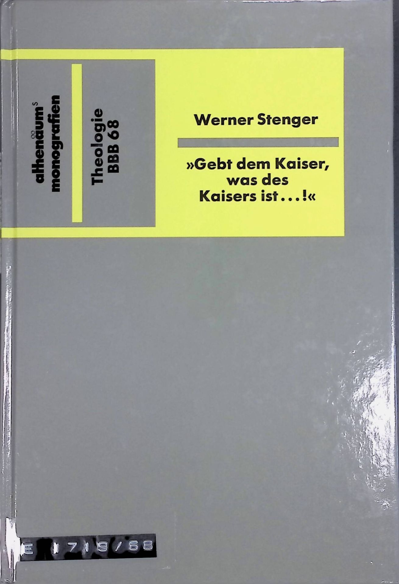 Gebt dem Kaiser, was des Kaisers ist ...! : Eine sozialgeschichtliche Untersuchung zur Besteuerung Palästinas in neutestamentlicher Zeit