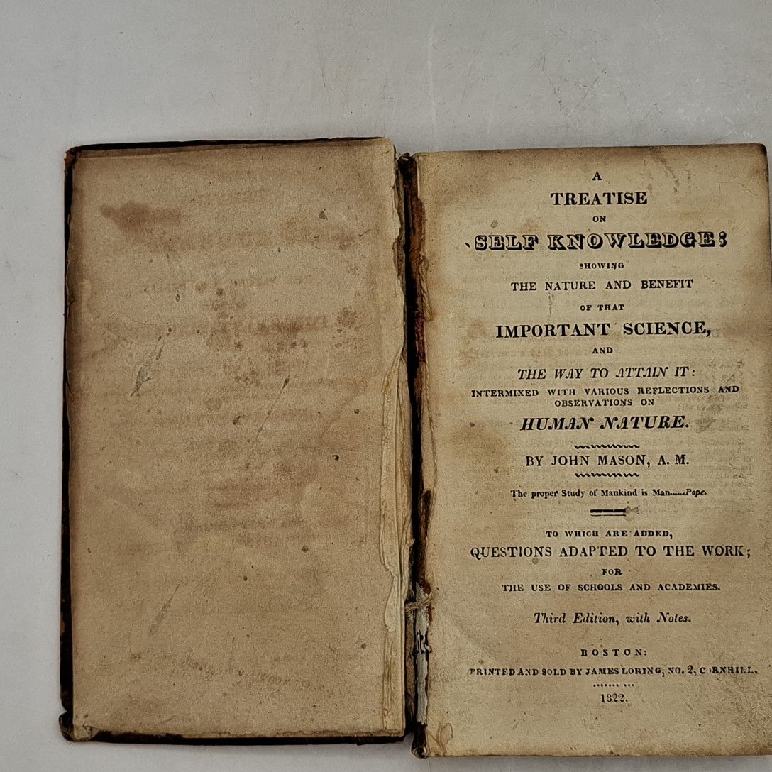 A treatise on self knowledge - Showing the Nature and Benefit of that Important Science, and the Way to attain it: Human Nature