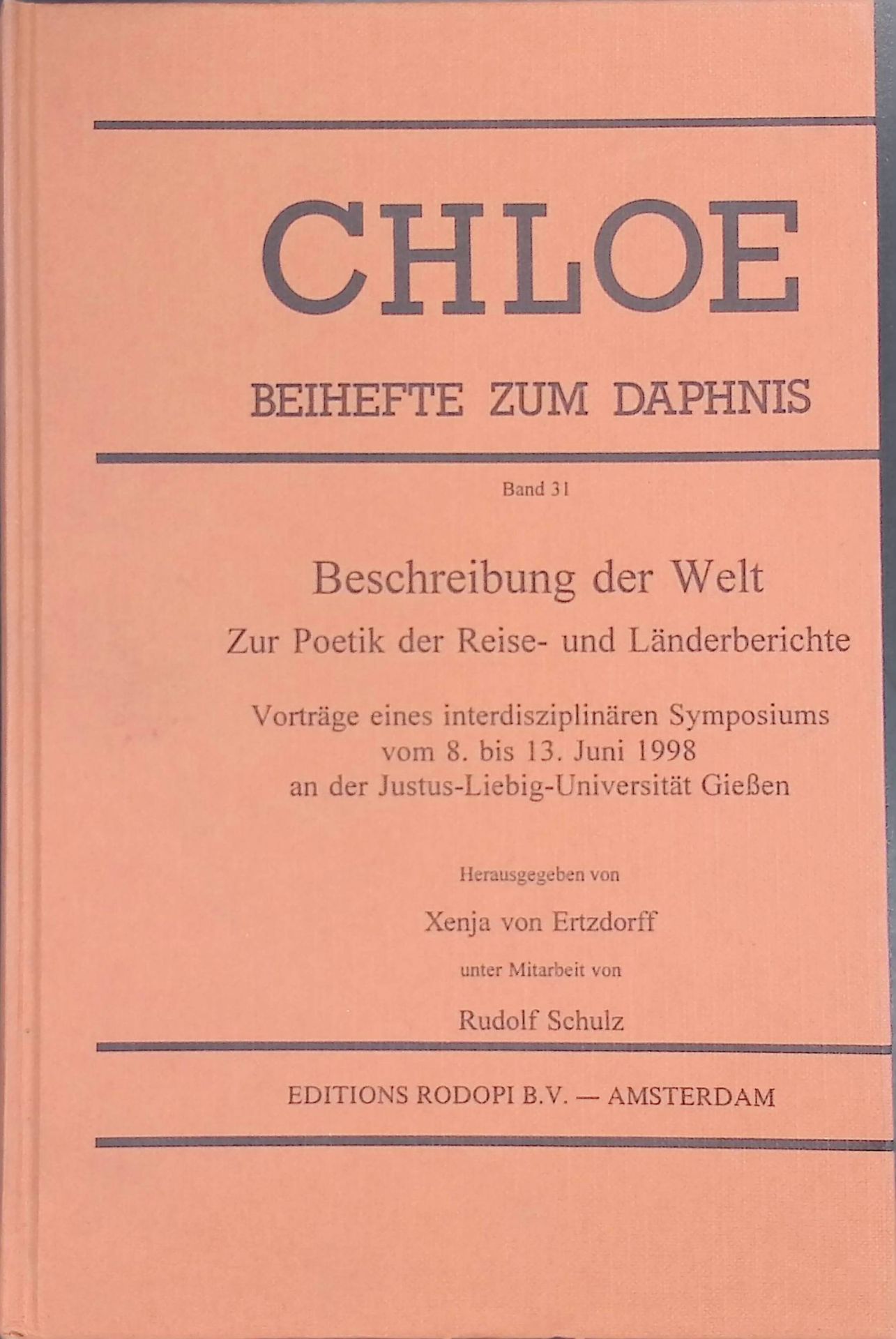 Der Blick auf das Andere : Herodot und die Anfänge der antiken Berichte über außergriechische Völker und Länder - in: Beschreibung der Welt : zur Poetik der Reise- und Länderberichte