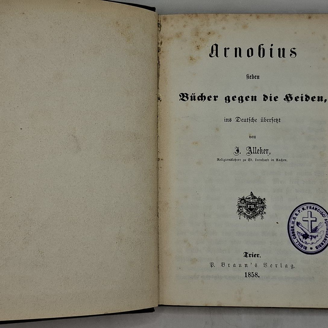 Arnobius sieben Bücher gegen die Heiden