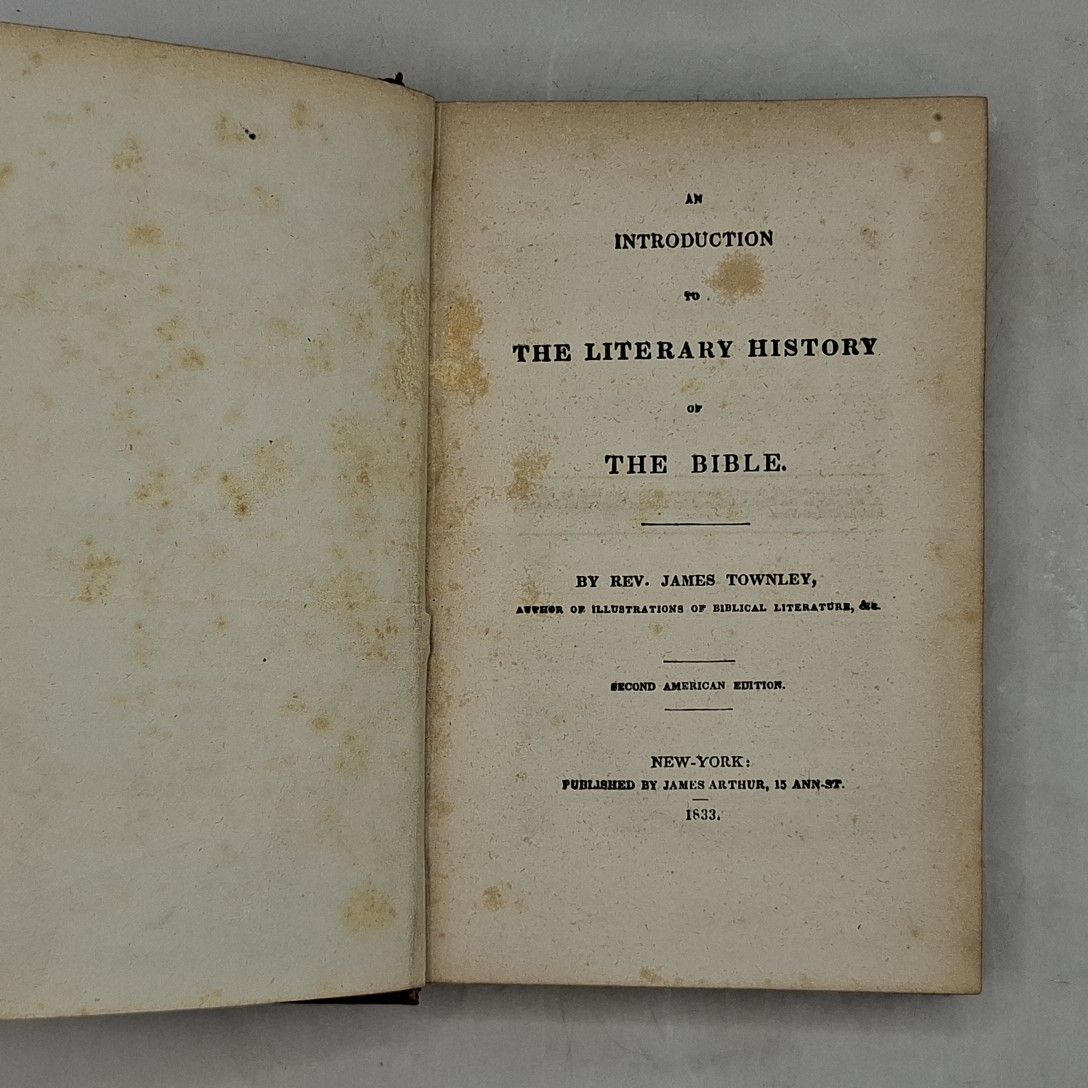 An Introduction to the Literary History of the Bible