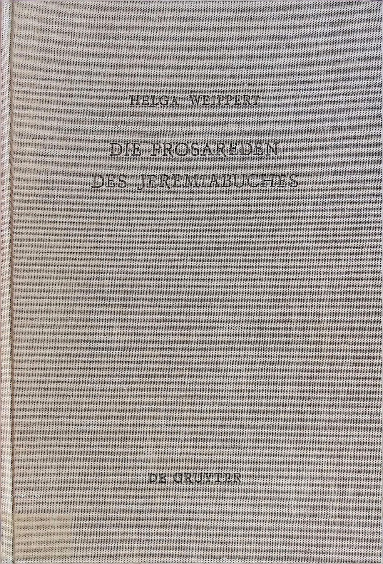 Die Prosareden des Jeremiasbuches