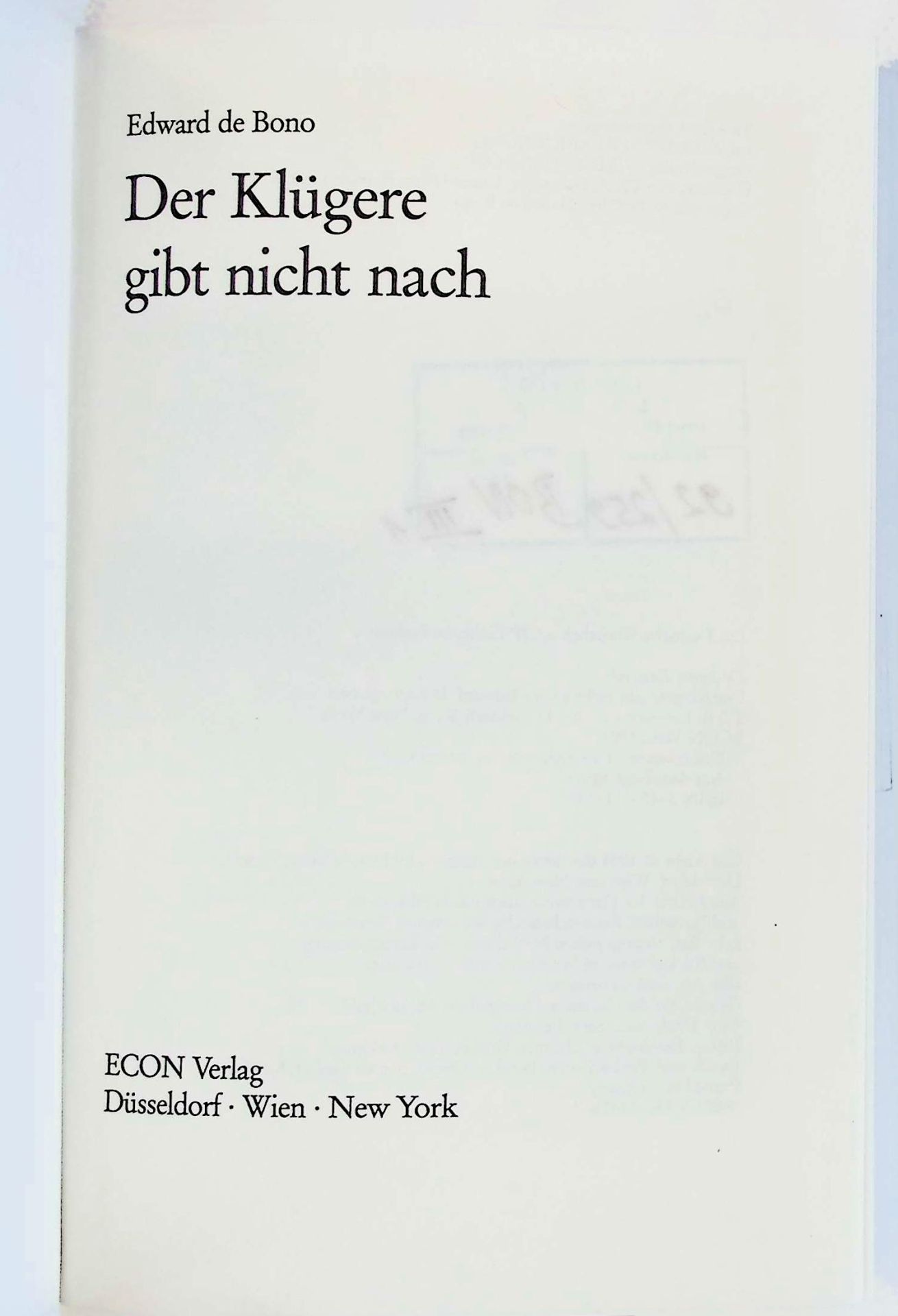 Der Klügere gibt nicht nach