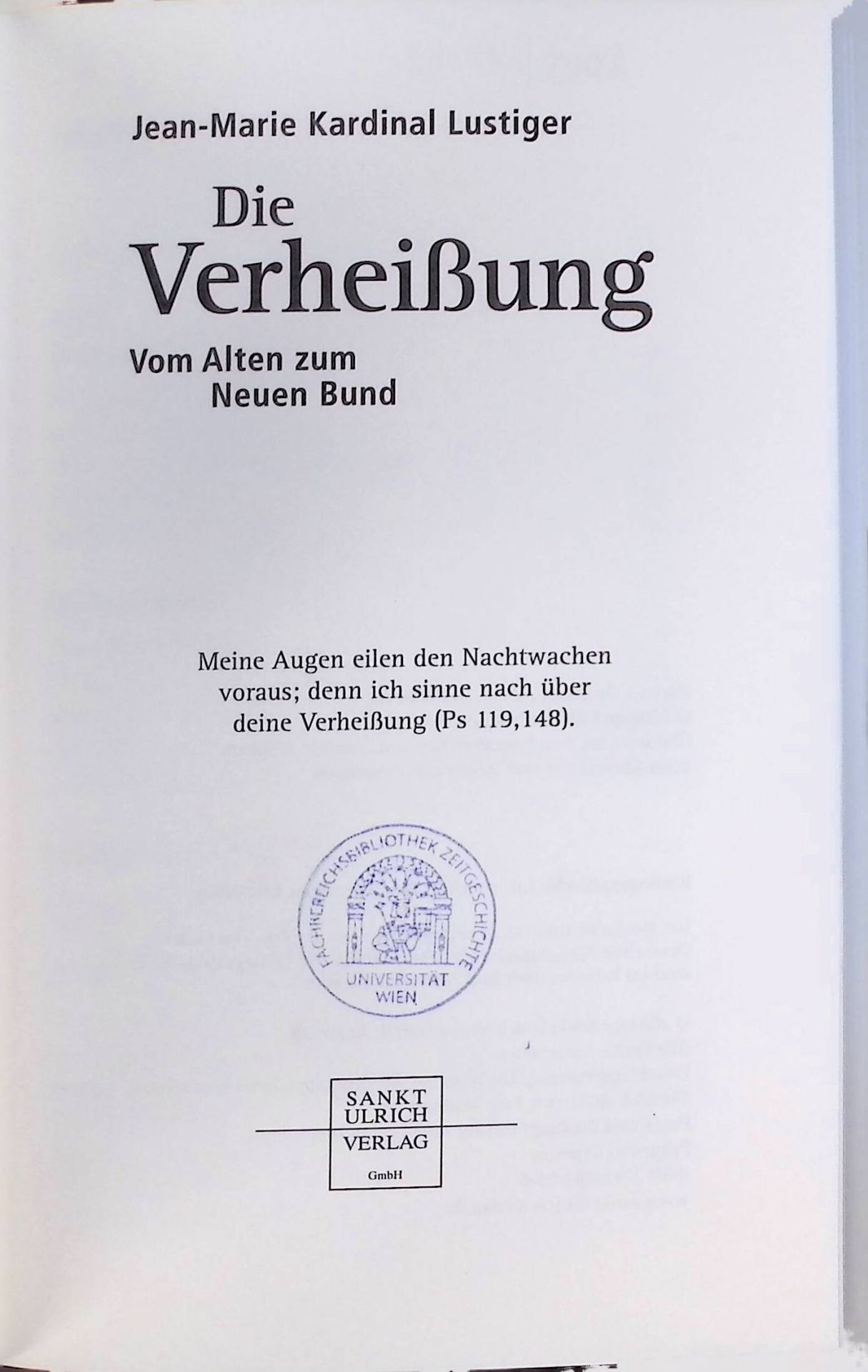 Die Verheißung : vom Alten zum Neuen Bund