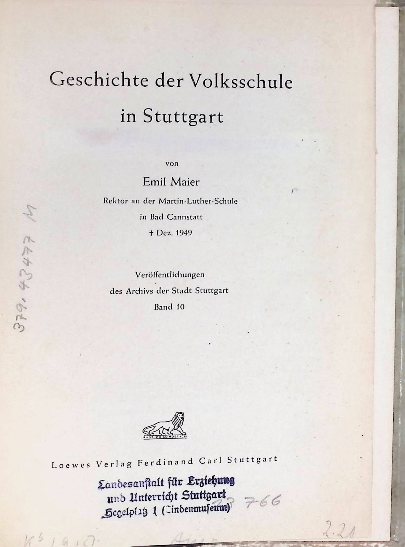 Geschichte der Volksschule in Stuttgart