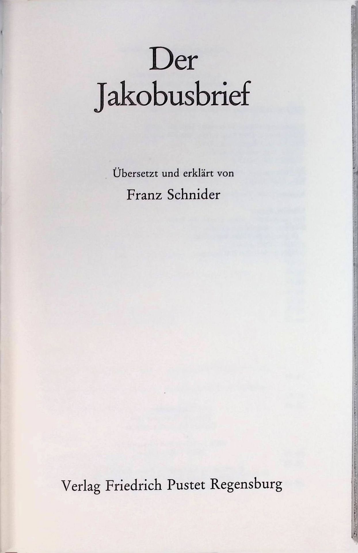 Der Jacobusbrief