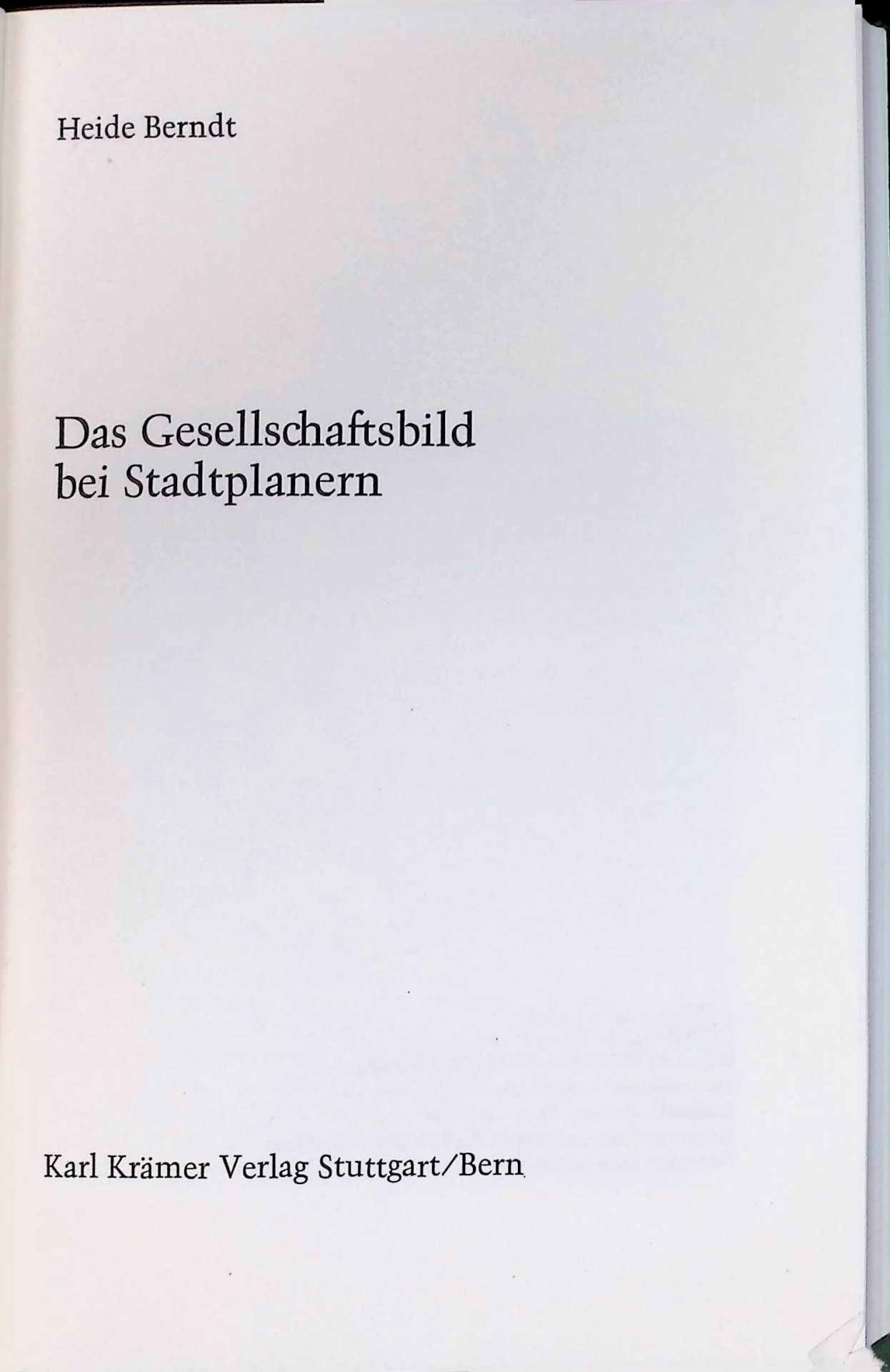 Das Gesellschaftsbild bei Stadtplanern