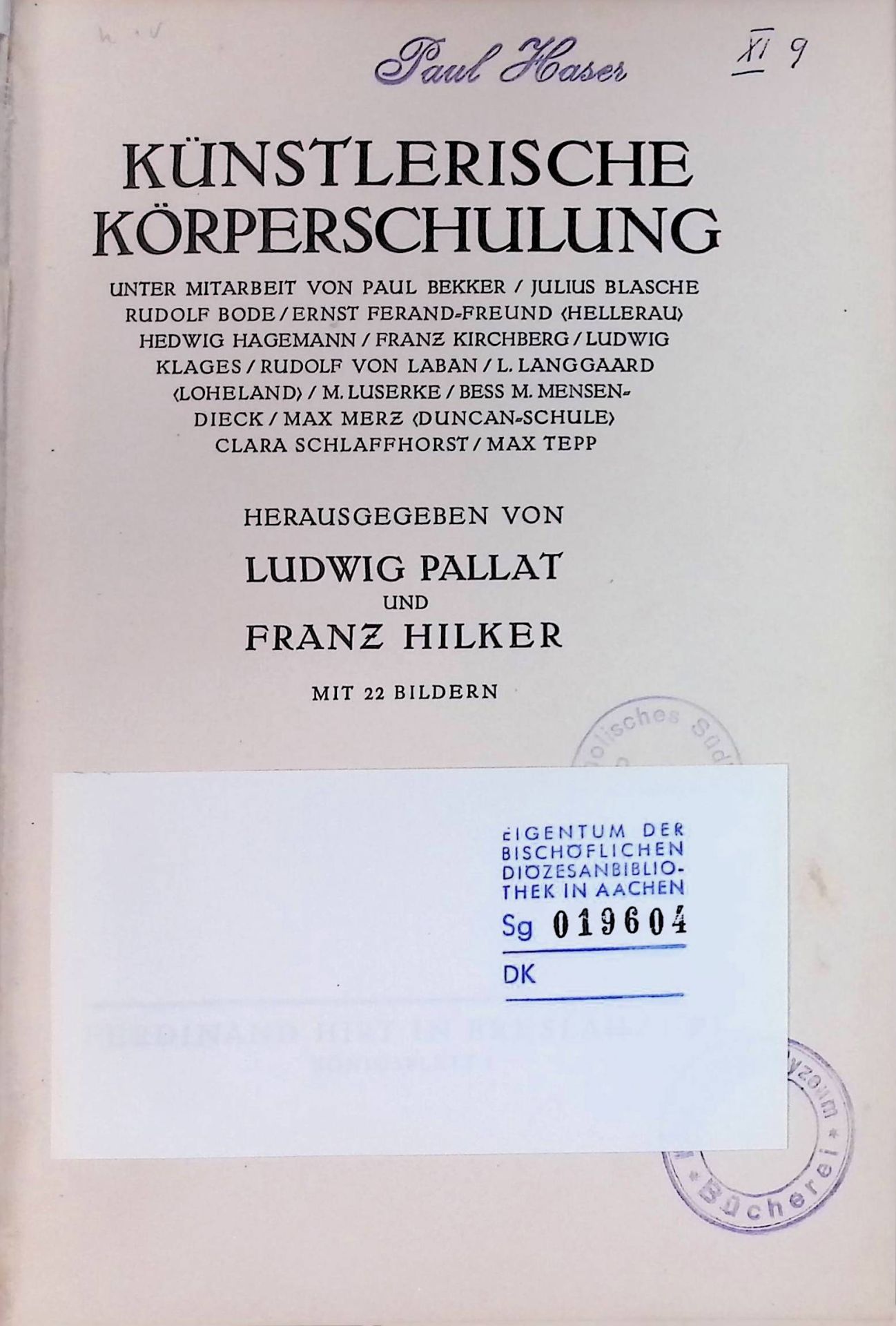 Künstlerische Körperschulung