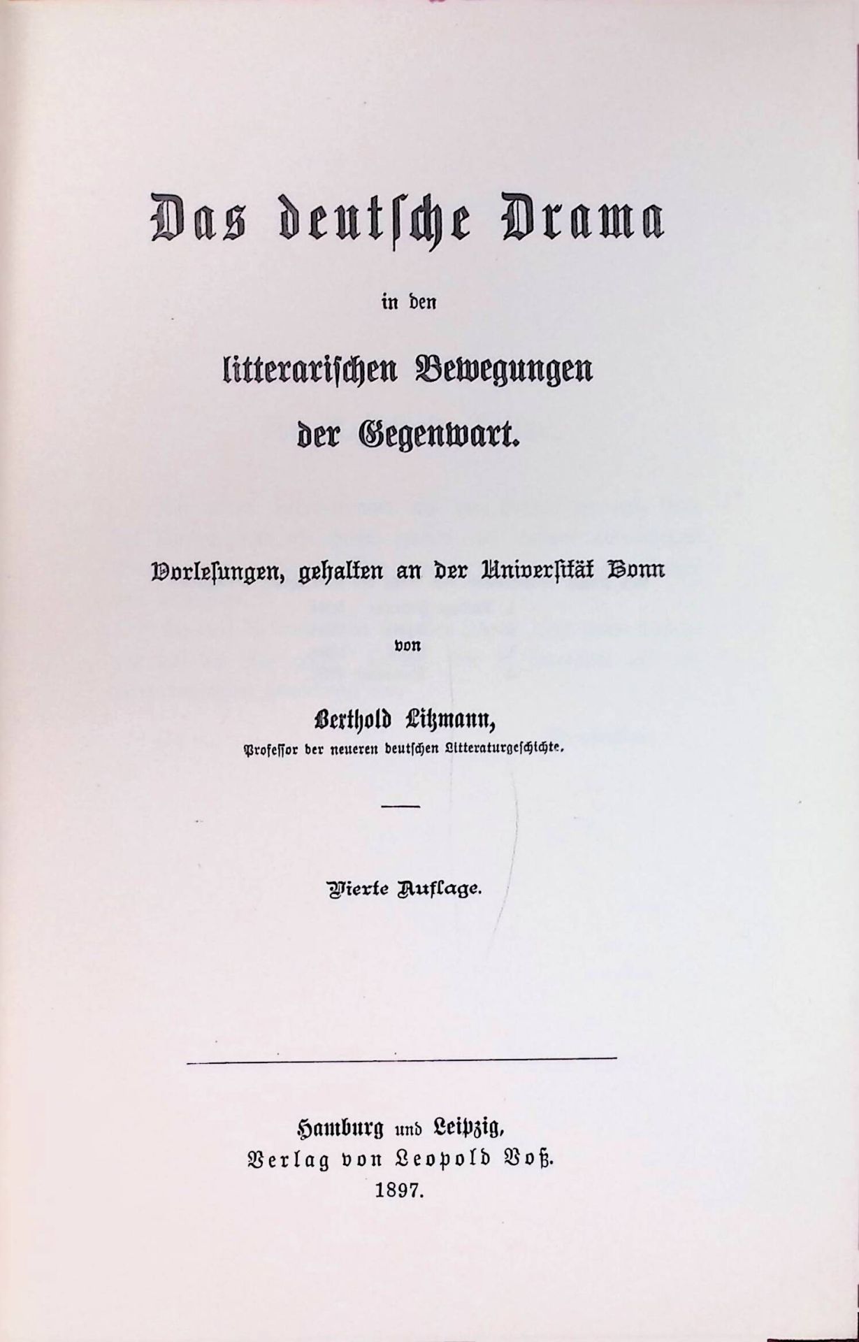 Das deutsche Drama in den litterarischen Bewegungen der Gegenwart