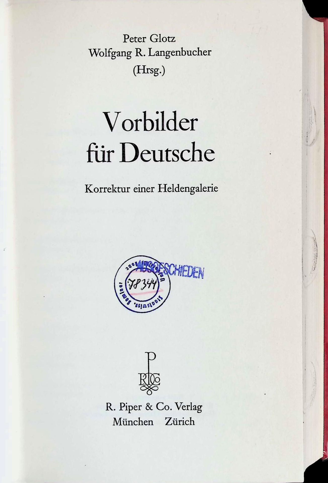 Vorbilder für Deutsche: Korrektur einer Heldengalerie