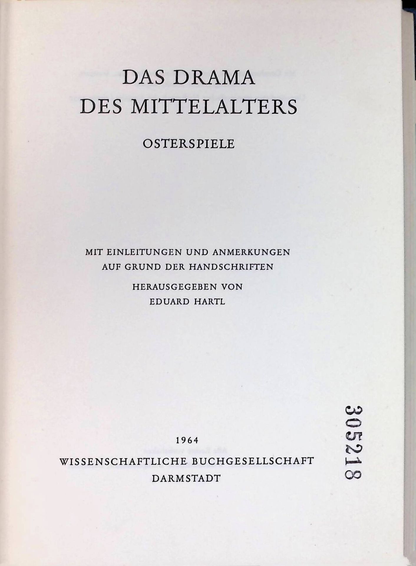Das Drama des Mittelalters : Osterspiele