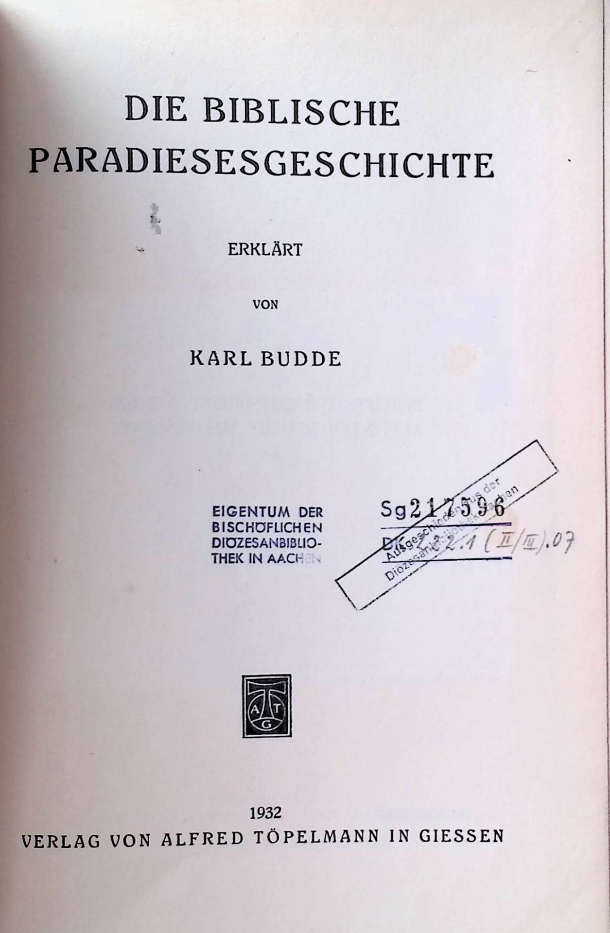 Die biblische Paradiesesgeschichte