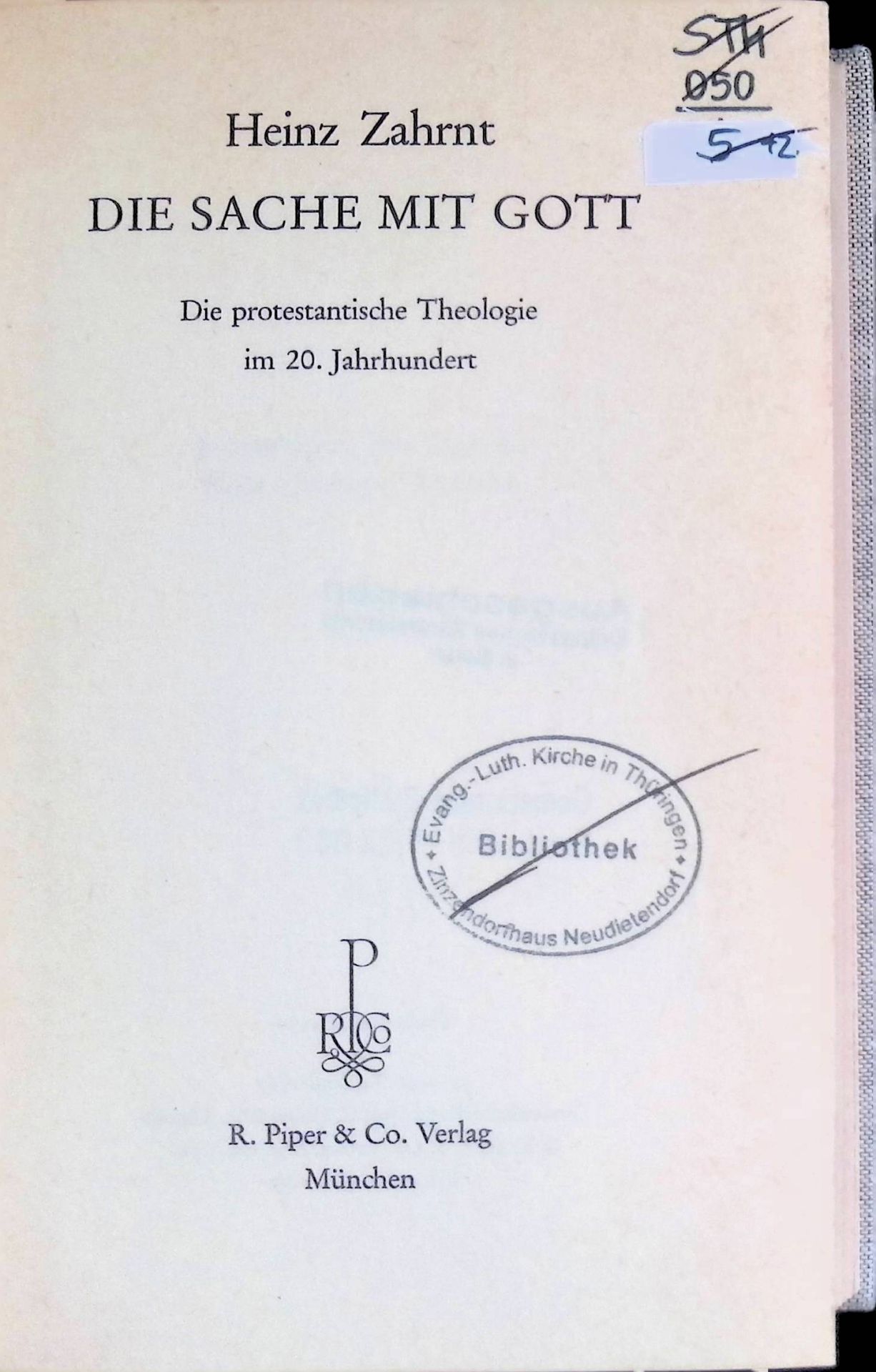 Die Sache mit Gott: die protestantische Theologie im 20. Jahrhundert