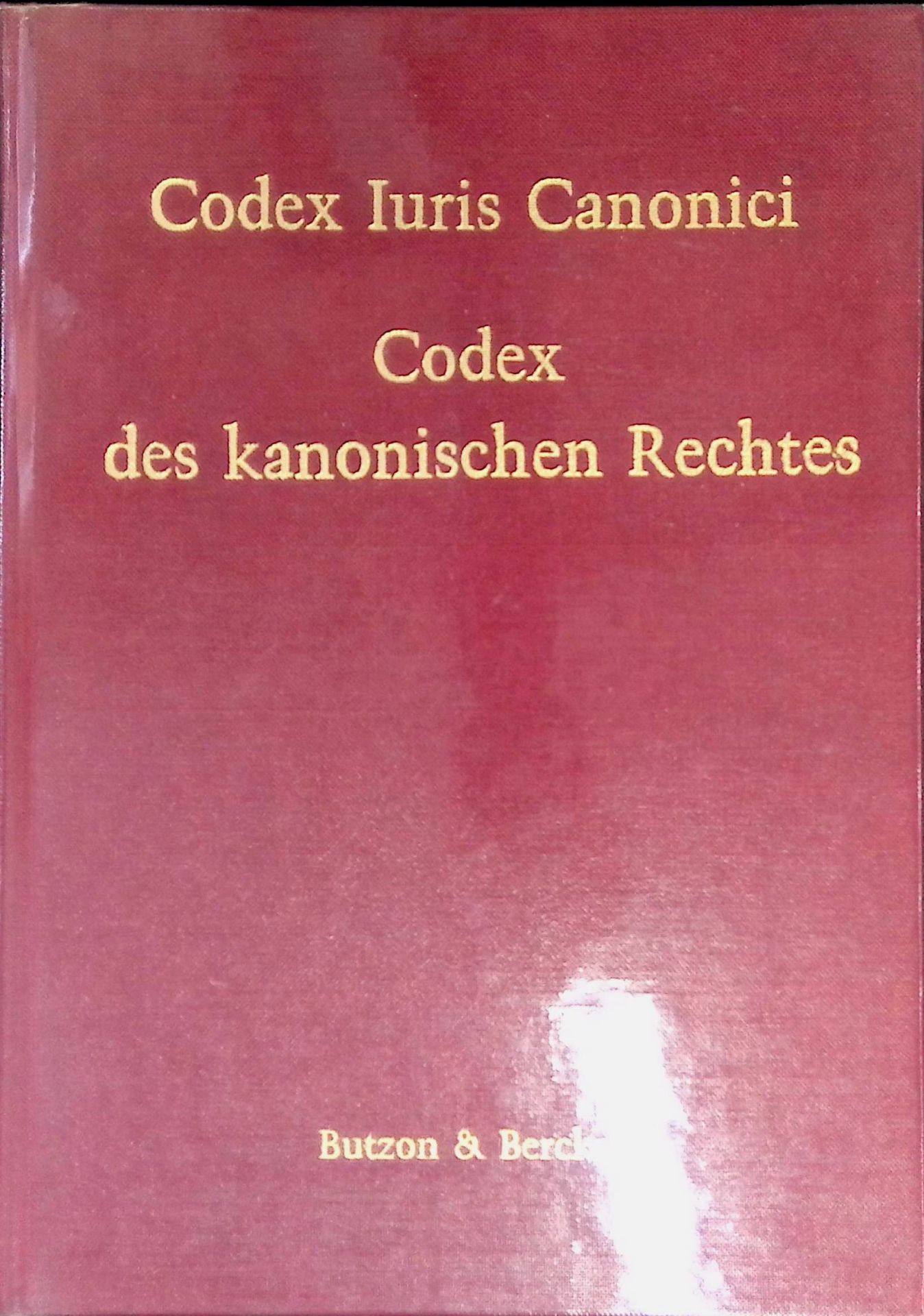 Codex des kanonischen Rechtes : Lateinisch-deutsche Ausgabe mit Sachverzeichnis