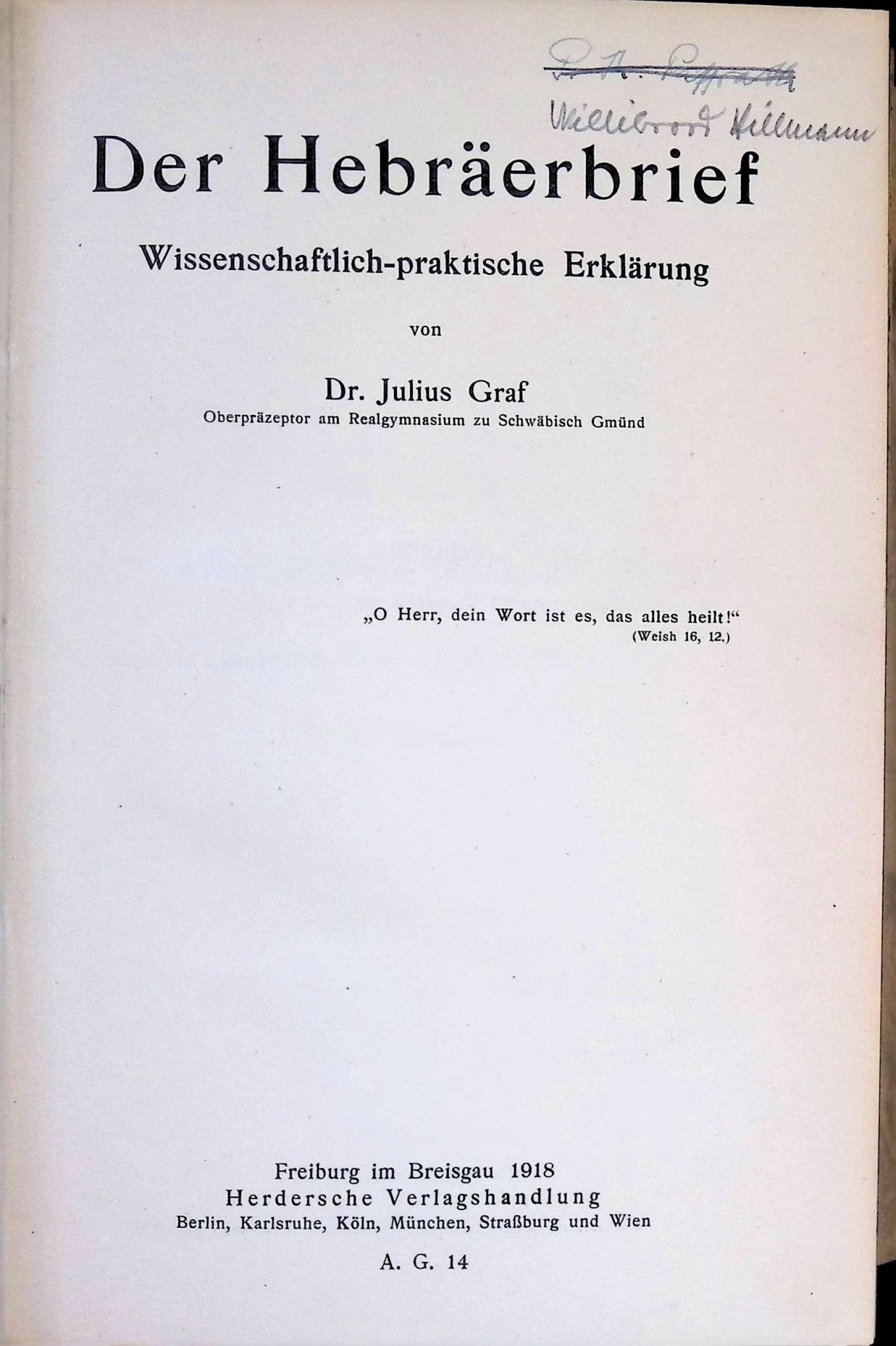 Der Hebräerbrief: Wissenschaftlich-praktische Erklärung