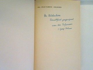 Charisma - Wege zur Lebenserfahrung : Selbsterkenntnisse und Erfahrungen (SIGNIERTES EXEMPLAR)