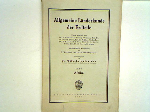 Allgemeine Länderkunde von Afrika
