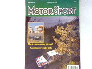 Clark room under threat? - Kankkunen´s rally title. - 1. Heft 1992 - Motor Sport