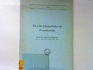 Über die Lehrmethoden im Fernunterricht