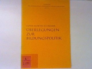 Überlegungen zur Bildungspolitik