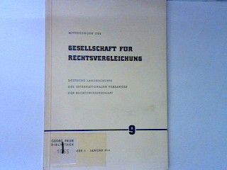 Mitteilungen der Gesellschaft für Rechtsvergleichung
