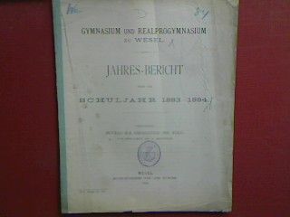 Beiträge zur Emendation der Aeneis (Abhandlung)./ Schulnachrichten. - in : Gymnasium und Realprogymnasium zu Wesel - Jahresbericht für das Schuljahr 1883 - 1884 (Progr.Nr. 422)