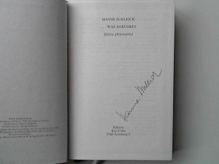 ...was anrühret (kleine Philosophie) (SIGNIERTES EXEMPLAR)