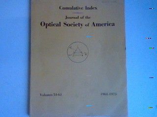 Cumulative Index of Journal of the Optical Society of America 1964-1973 :1973 - Journal of the Optical Society of America