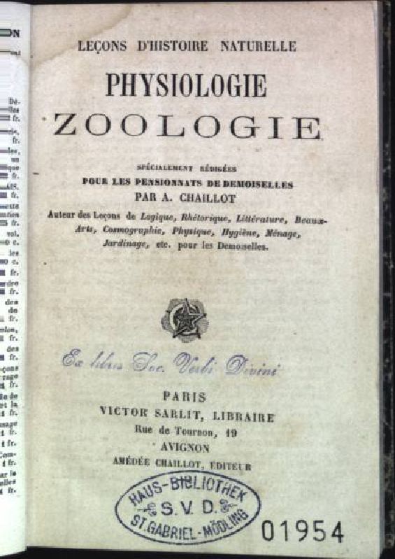Physiologie: Zoologie
