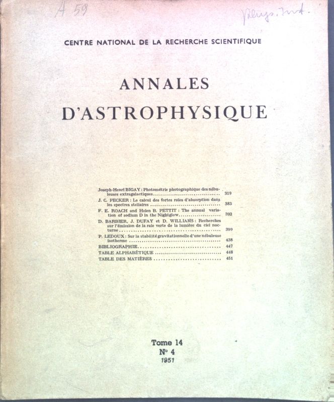 Photométrie photograhique des nébuleuses extragalactiques - dans: Tome 14 No. 4 Annales d'Astrophysique