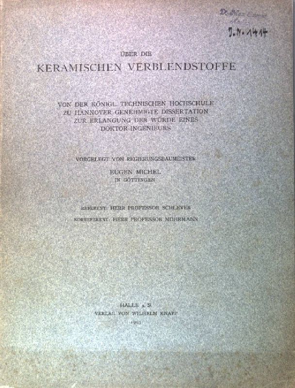 Über die keramischen Verblendstoffe