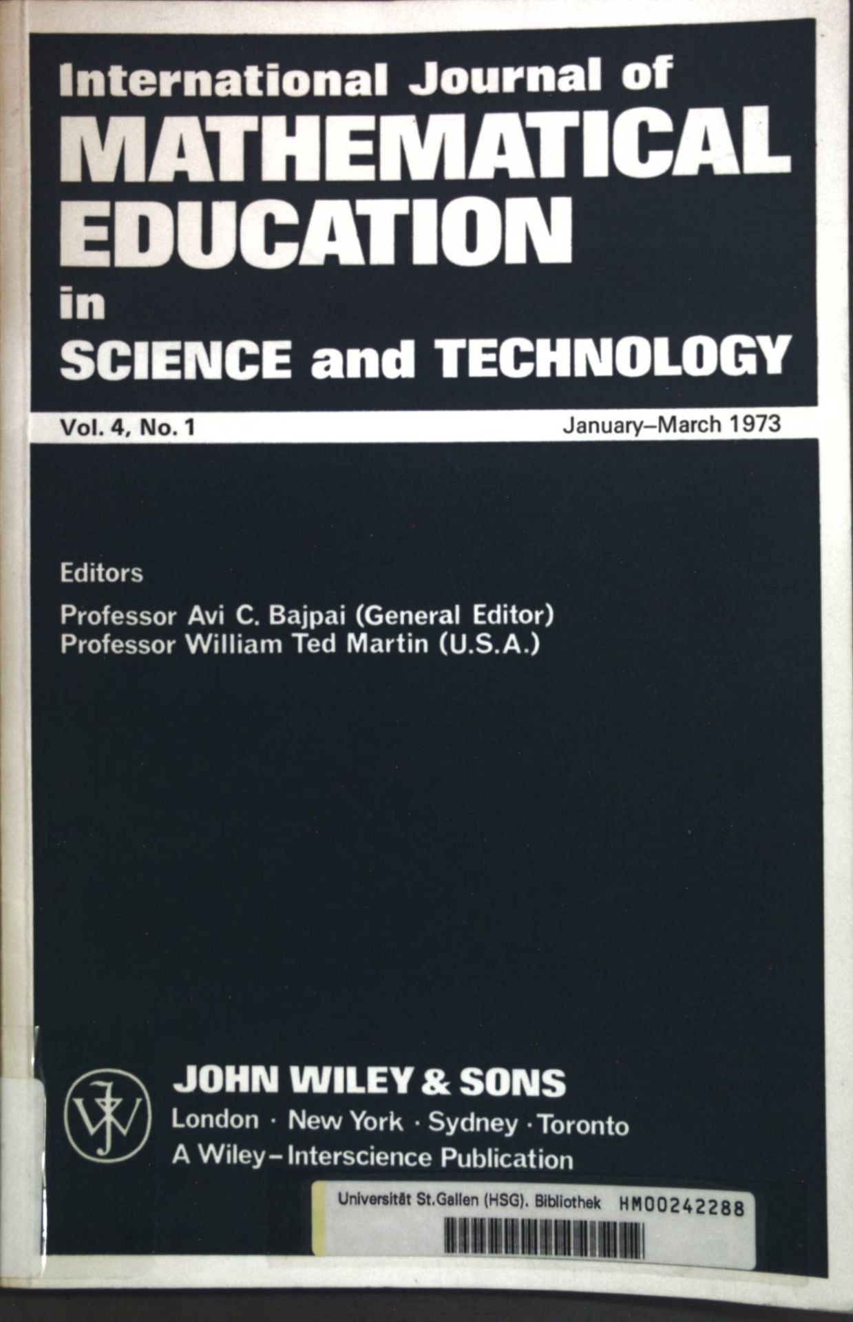 The Numeracy of Social Science Students - in: Vol. 4 No. 1 International Journal of Mathematical Education in Scinece and Teechnology