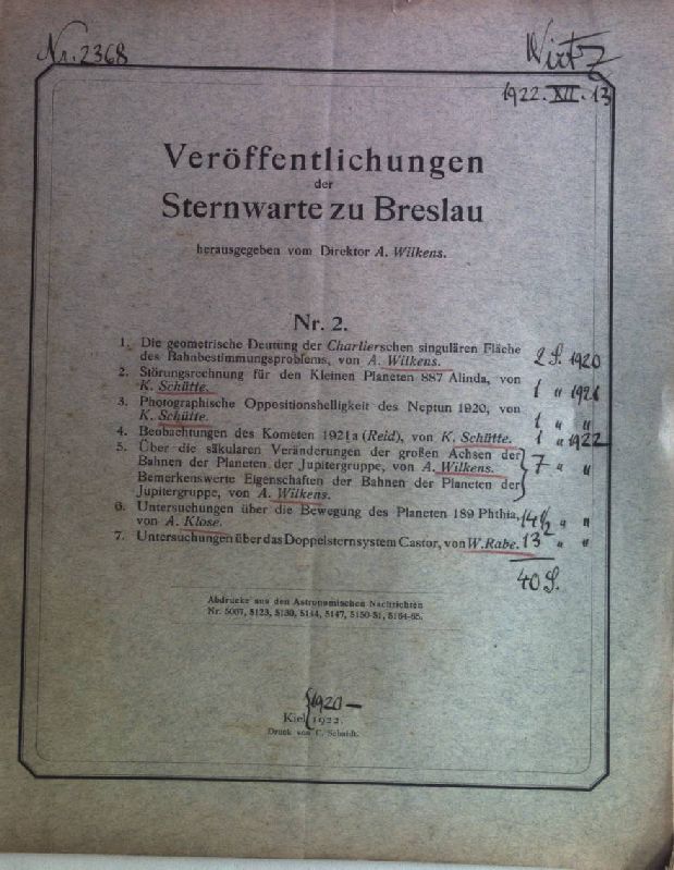 Die geometrische Deutung der Charlierschen singulären Fläche des Bahnbestimmungsproblems