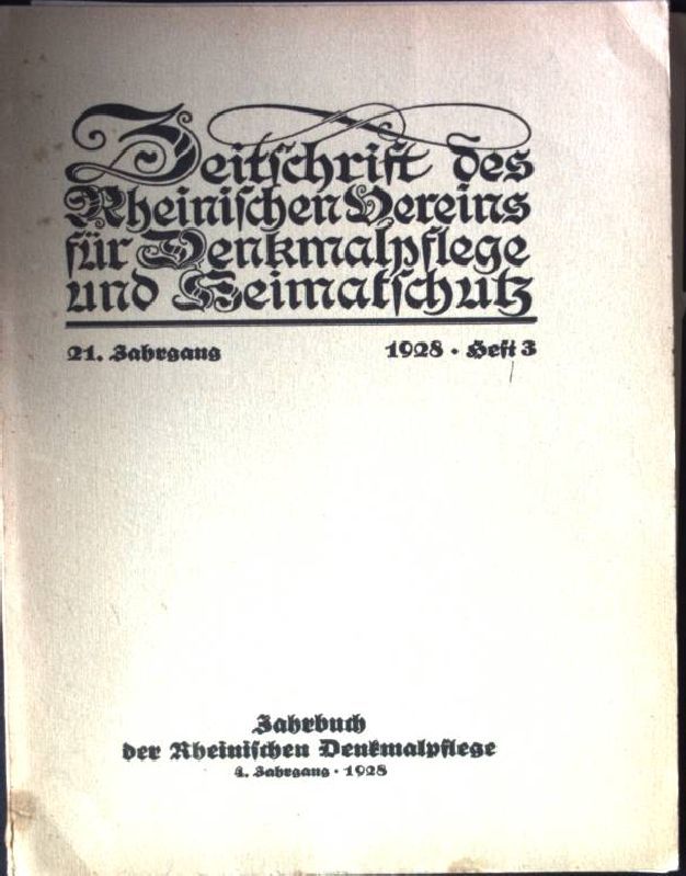 Verwaltungsbericht des Provinzialkonservators