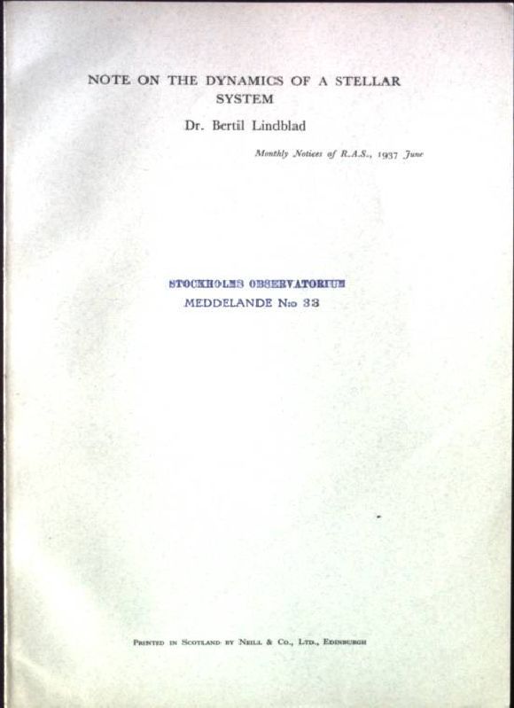 Note on the Dynamics of a Stellar System