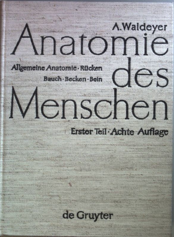 Anatomie des Menschen: I. TEIL: Allgemeine Anatomie, Rücken, Bauch, Becken, Bein