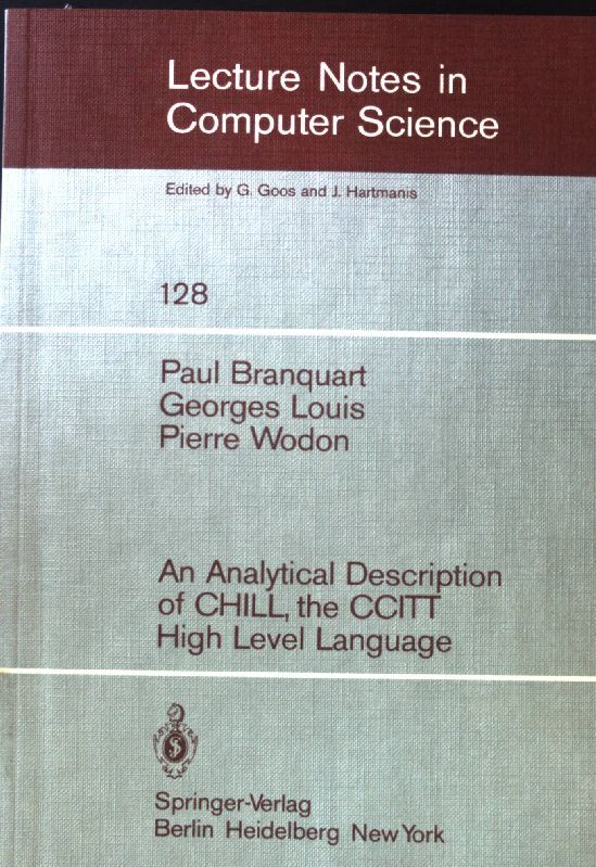 An analytical description of CHILL, the CCITT high level language