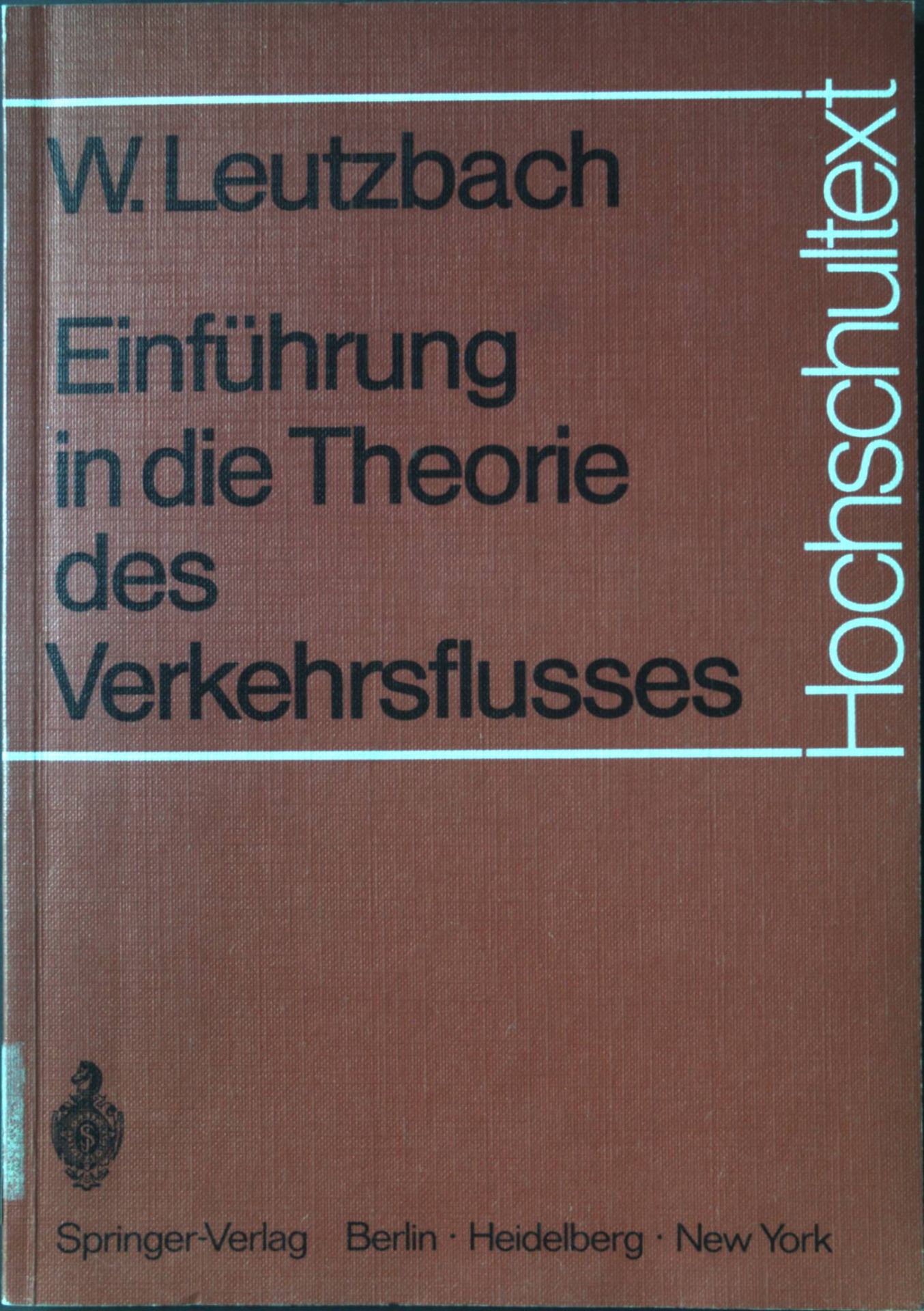 Einführung in die Theorie des Verkehrsflusses
