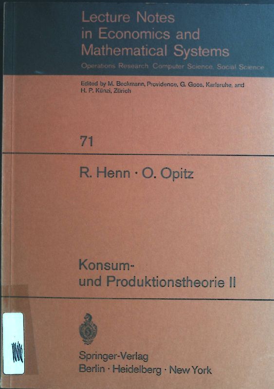 Konsum- und Produktionstheorie - Teil: 2